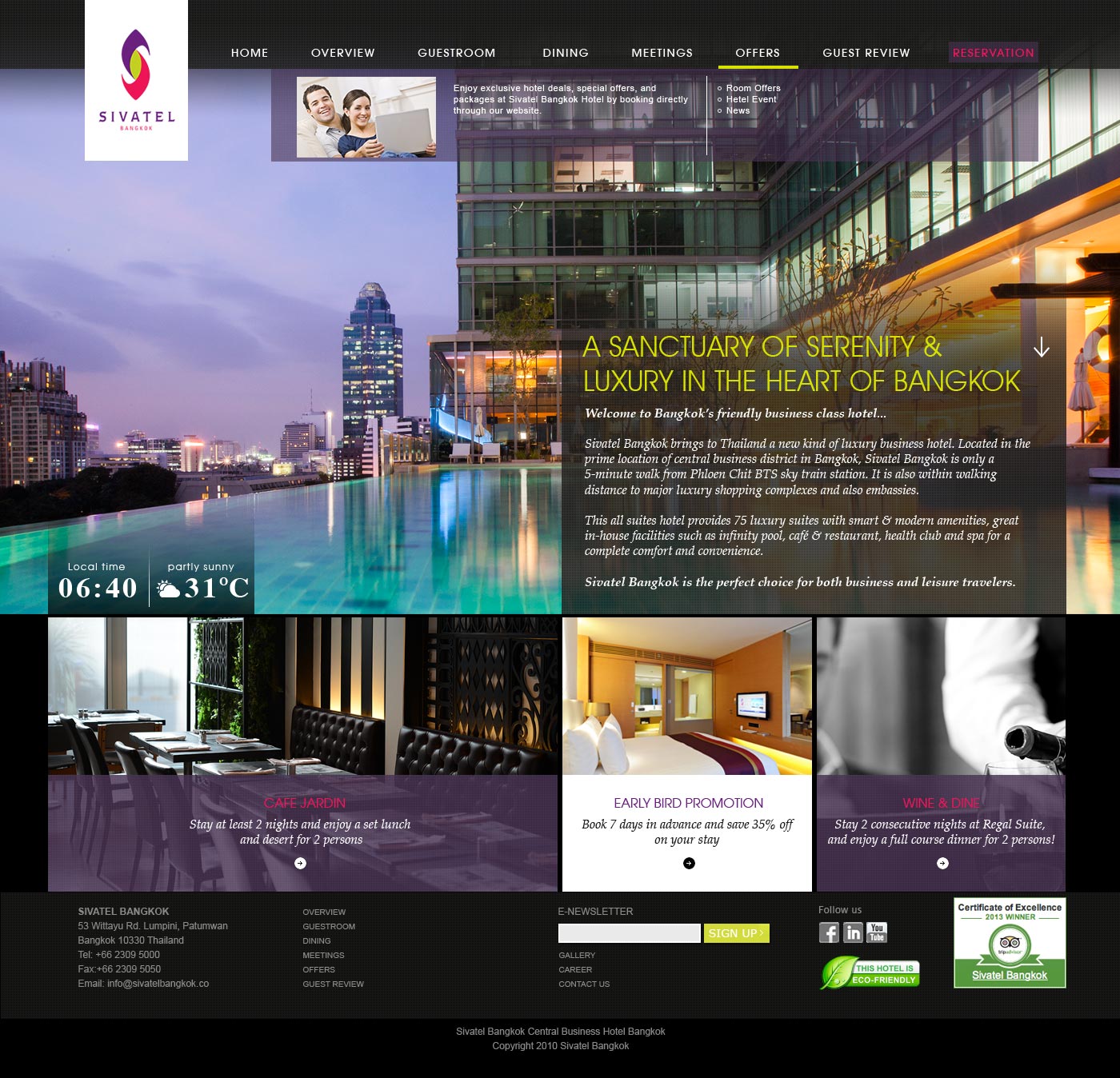 Responsive webdesign - Sivatel Hotel, Bangkok Responsive Web Design
