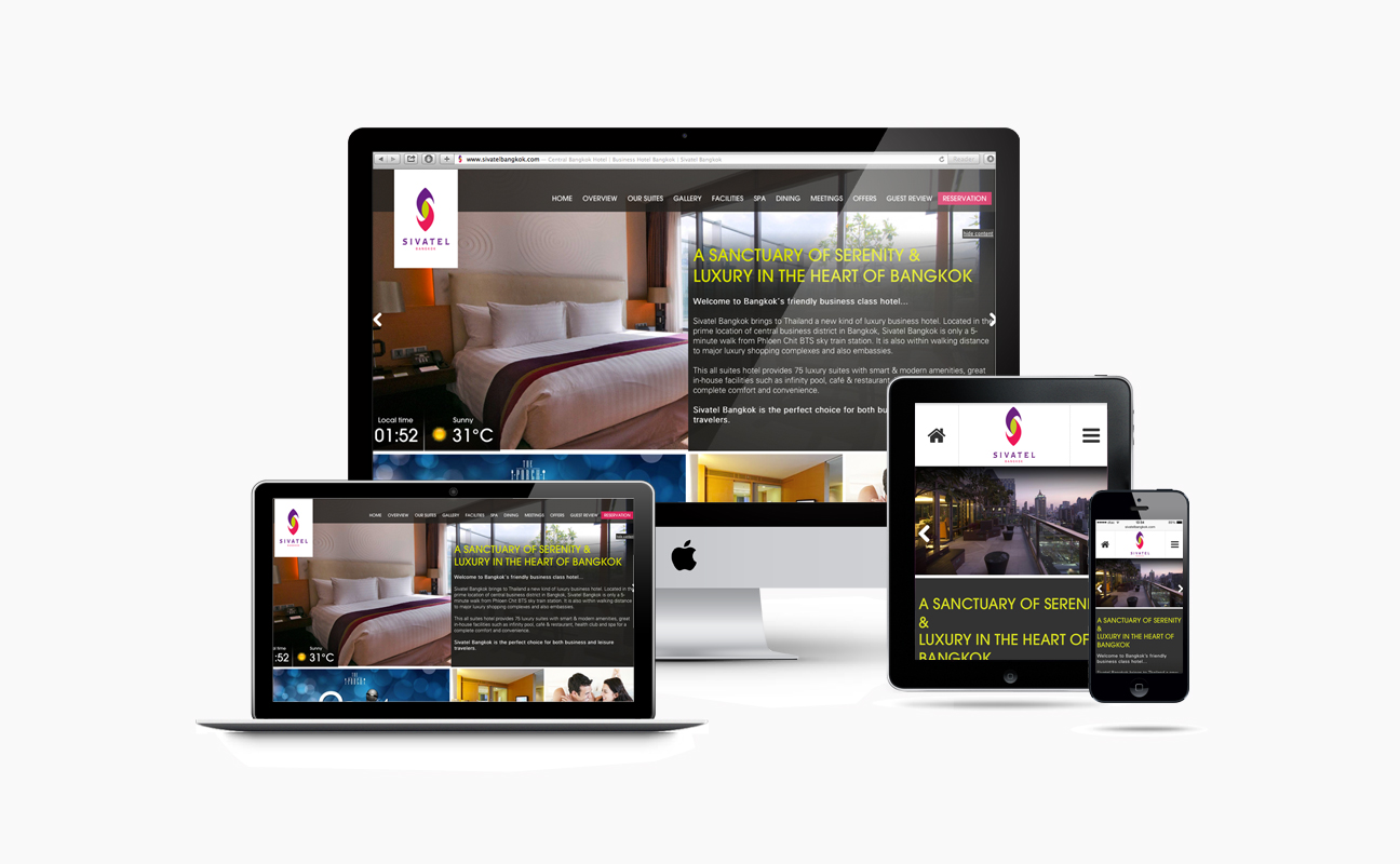 Responsive webdesign - Sivatel Hotel, Bangkok Responsive Web Design