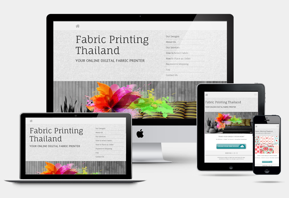 Web Design - Fabric Printing Thailand Responsive Web Design