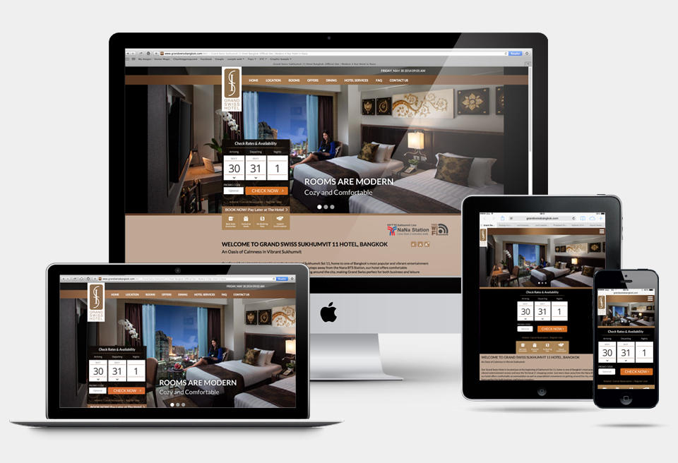 Responsive webdesign - Grand Swiss Hotel Responsive Web Design