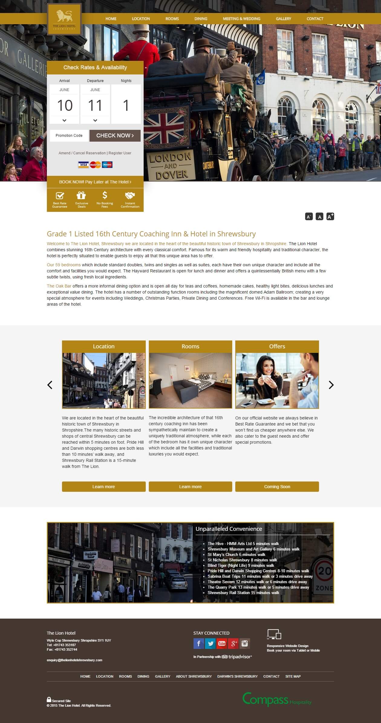Responsive webdesign - The Lion Hotel Responsive Web Design
