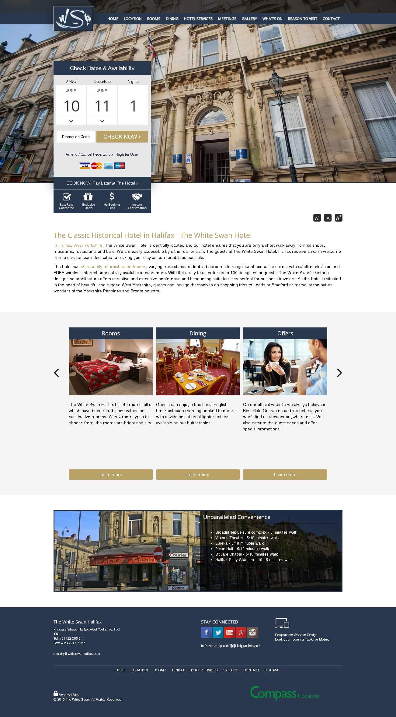 Responsive webdesign - The White Swan Halifax Responsive Web Design
