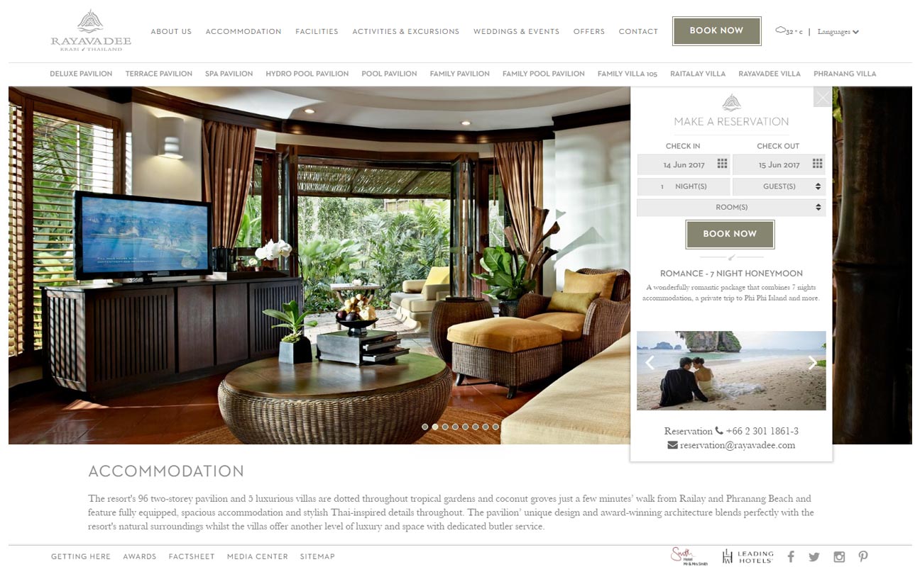 Rayavadee - Responsive Bangkok Web design